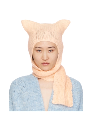 Maison Margiela Pink Faded Mohair Scarf Beanie