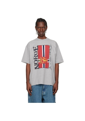 VETEMENTS Gray 'Norway' Tourist T-shirt