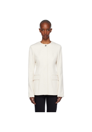TOTEME Off-White Collarless Cinched Jacket