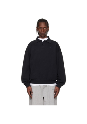 VETEMENTS Black Distressed Logo Polo