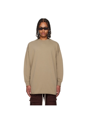 Rick Owens DRKSHDW Taupe Concordians Tommy LS Sweatshirt