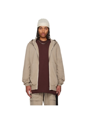 Rick Owens DRKSHDW Taupe Concordians Jumbo Hoodie