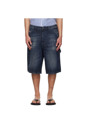 Diesel Blue D-Livery-W-Short Denim Shorts