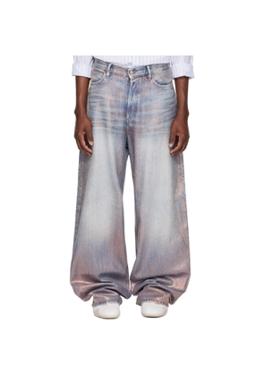 Acne Studios Blue Loose Glitter 1981 Jeans