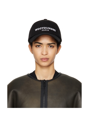 WOOYOUNGMI Black Embroidered Ball Cap