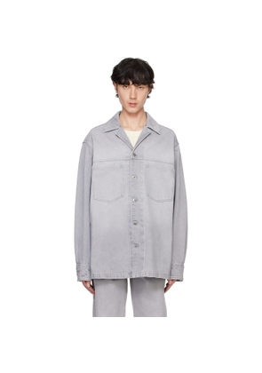 Bottega Veneta Gray Washed Denim Shirt