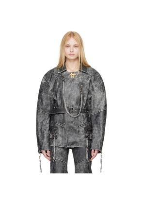 KNWLS Black Nihil Moto Leather Jacket