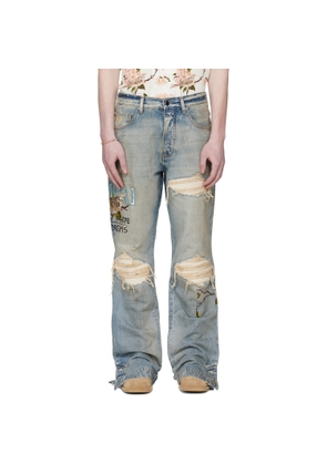 AMIRI Blue Chateau MX1 Straight Flare Jeans