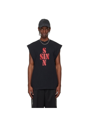 VETEMENTS Black 'SIN' Sleeveless Top