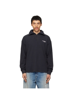 Acne Studios Black Half-Zip Logo Track Jacket