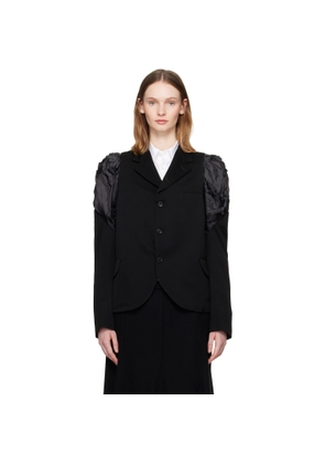 Comme des Garçons Comme des Garçons Black Ruched Shoulder Blazer