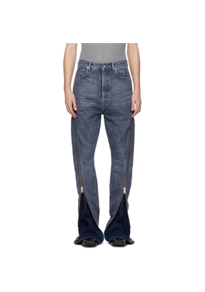 Rick Owens DRKSHDW Blue Concordians Bolan Banana Jeans