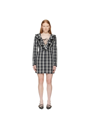 GANNI Black Ruffle Minidress
