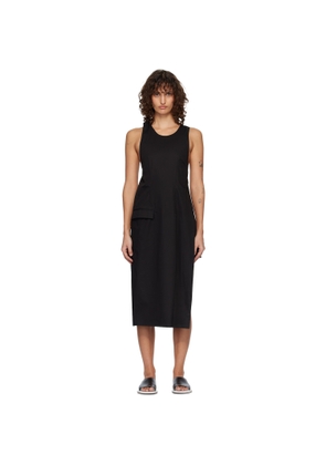 Rier Black Suit Apron Midi Dress
