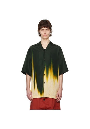 Bottega Veneta Green & Yellow Viscose Degrade Petal Print Shirt