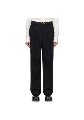Bottega Veneta Black Wool Twill Trousers