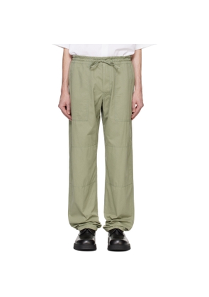 Bottega Veneta Green Light Cotton Twill Trousers
