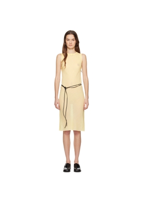 Rier Yellow Wool Gauze Minidress