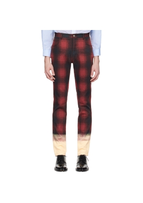 Maison Margiela Black & Red Skinny Jeans