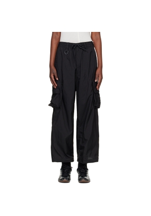 Y-3 Black 'Y-3' Nylon Wired 3 Stripes Cargo Pants