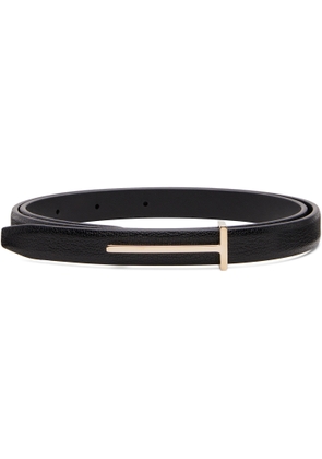 TOM FORD Black Supple Grain Leather Slim T Belt
