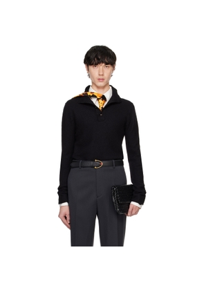 Bottega Veneta Black Felted Wool Turtleneck