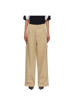 VETEMENTS Beige Hip-Hop Jeans