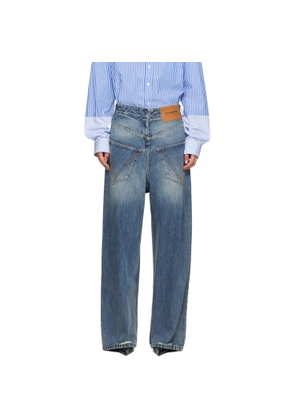 VETEMENTS Blue Back To Front Jeans