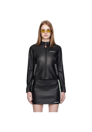 Casablanca Black Leather Racer Jacket