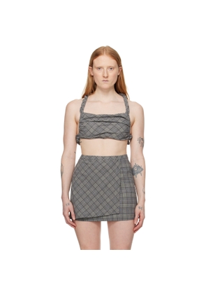 GANNI Gray Check Camisole