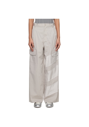Y-3 Taupe Wide Cargo Pants