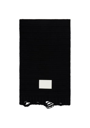 MM6 Maison Margiela Black Wool Scarf