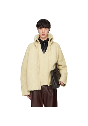 Bottega Veneta Yellow Textured Wool Double Layer Cardigan