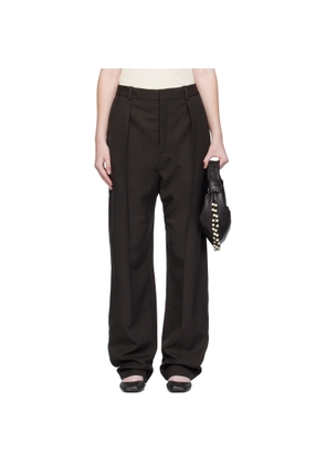 LEMAIRE Brown Pleated Trousers