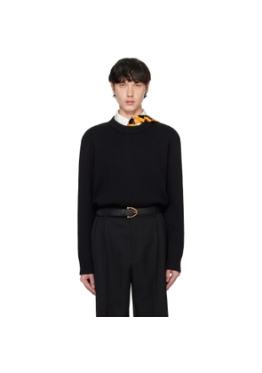 Bottega Veneta Black Classic Wool Tailored Sweater