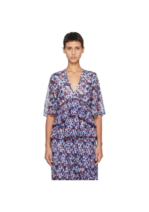 GANNI Multicolor Pleated Blouse