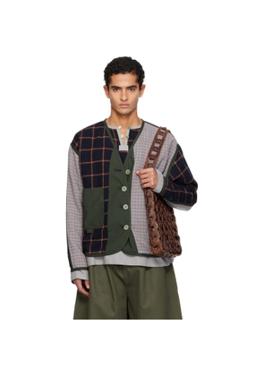 SC103 Navy & Purple Ridge Cardigan
