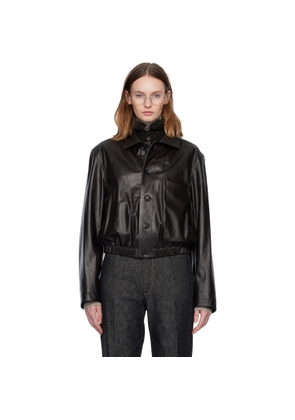 LEMAIRE Brown Soft Leather Jacket