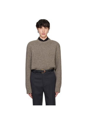 Bottega Veneta Taupe Wool Tailored Sweater