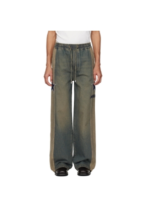 AMIRI Blue 'AMIRI' Sport Denim Track Pants