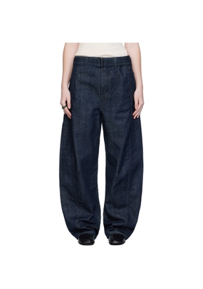 LEMAIRE Blue Twisted Belted Jeans