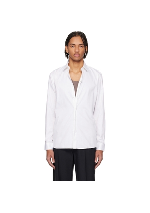 Hugo White Stretch Cotton Modern-Fit Shirt
