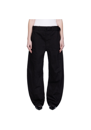 LEMAIRE Black Twisted Belted Jeans