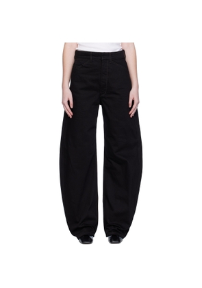 LEMAIRE Black High Waisted Curved Jeans