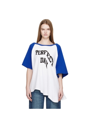 UNDERCOVER White & Blue UC1E8805-2 'Perfect Day' T-shirt