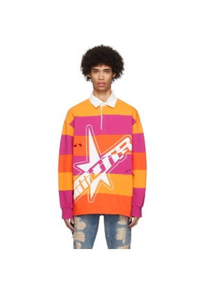 Members of the Rage Purple & Orange Striped Polo