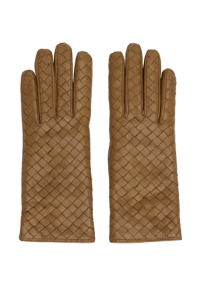 Bottega Veneta Tan Intrecciato Leather Gloves