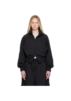 Y-3 Black Pinstripe Sport Uniform Blouson Jacket