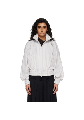 Y-3 Off-White Pinstripe Sport Uniform Jacket