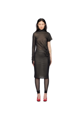 Maison Margiela Black Asymmetric Midi Dress
